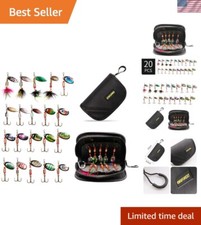 Versatile Fishing Lures Spinnerbait for Bass & Salmon - 20pc Tackle Box Set