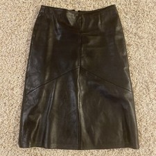 vakko sport leather Skirt Size 8