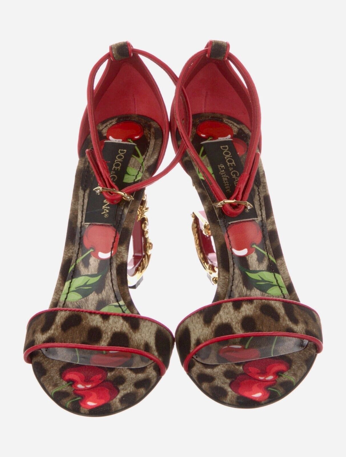 Dolce Gabbana Animal Print /Cherries Gladiator Sandals Size: 7 | eBay
