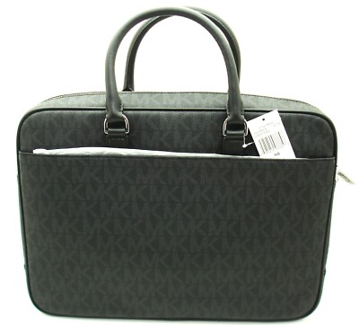 Authentic Michael Kors Jet Set Men Large Briefcase Laptop  Michael Kors Jet Set Shadow briefcase-black main image 0