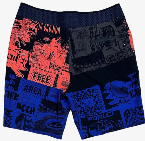 Boardshorts para hombre Quiksilver Highline Rave Wave 19" baúl de natación corto talla 31 - Imagen 2 de 8
