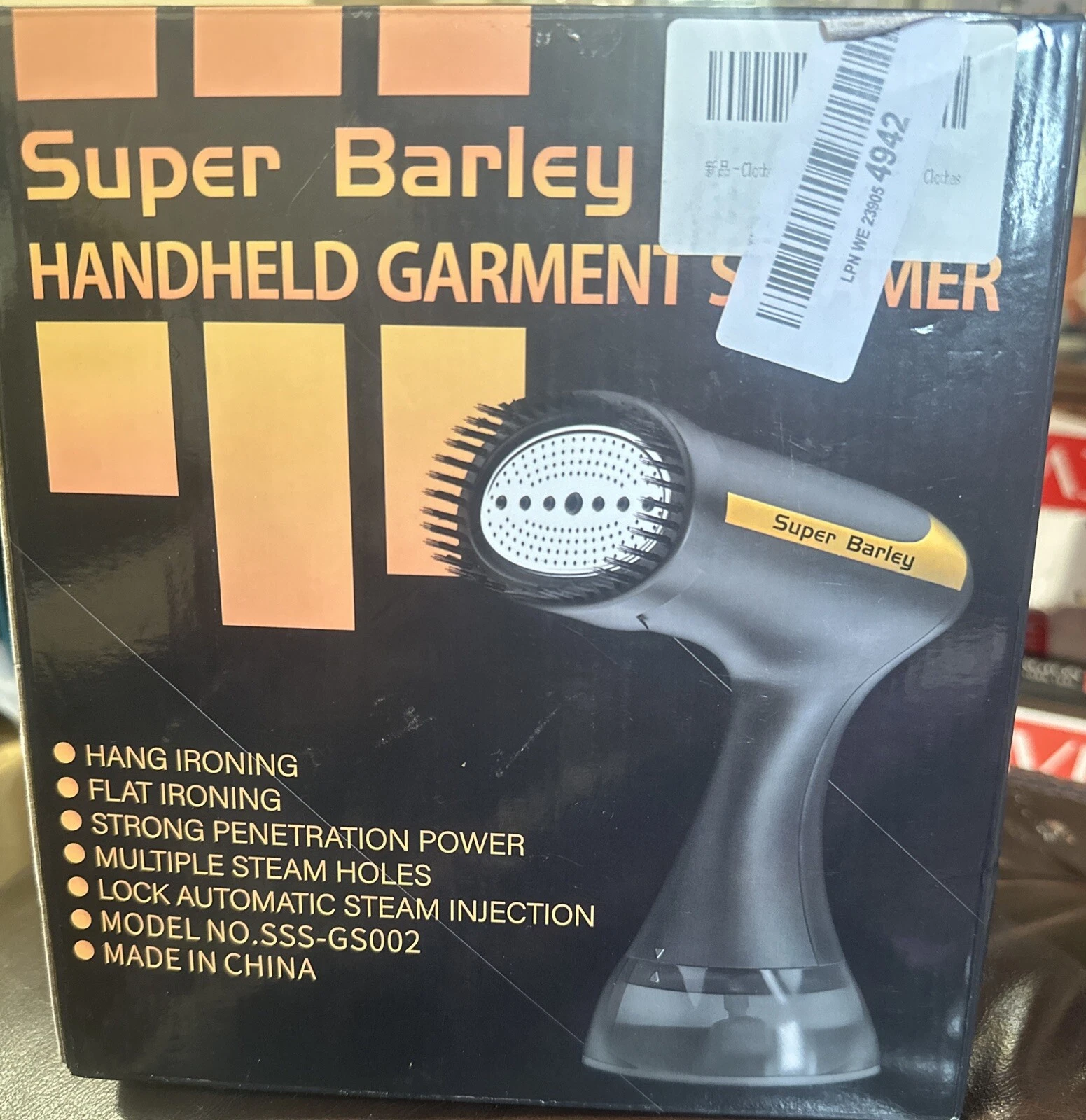 Super Barley Handheld Steamer Garment Portable Fabric Steamer