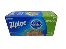Ziploc Smart Zip Sandwich Bags Easy Open Tabs - 90 Ct - EACH