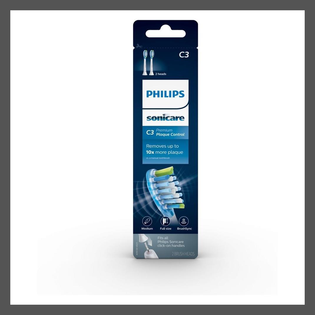Насадка для удаления зубного налета и отбеливания Philips Sonicare C3 Premium 2-в-1 - HX904265 3590₽