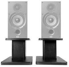 2 8 Black Bookshelf Speaker Stands For ELAC Debut 2.0 B6.2 Bookshelf Speakers