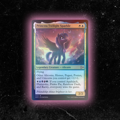 FOIL - Princess Twilight Sparkle - Custom Magic: The Gathering Card - HQ