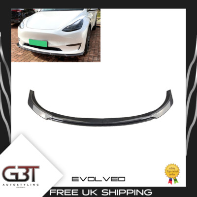 FRONTLIPPE FÜR TESLA MODEL Y CARBON LOOK BUMPER SPOILER SPLITTER LIPPE CARBON LOOK