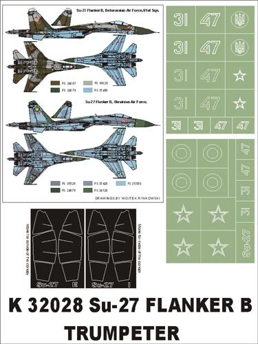 Montex K32028 Sukhoi Su-27 Flanker masks - Picture 1 of 1