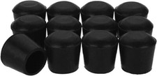 New 20x Round Silicone Chair Furniture Leg Feet Floor Protectors - Black 16mm