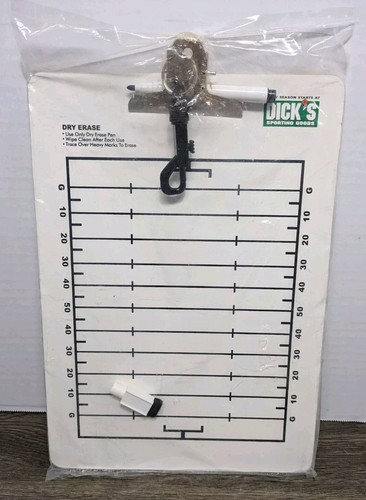 Dick’s Dry-Erase Two Sided Football Coach Marker Board Clipboard Sports - NEW - 第 1/6 張圖片