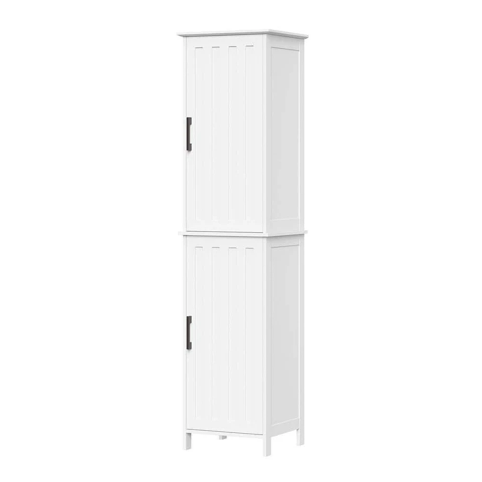 Gabinete alto RiverRidge Home 60" H X 14,75" W, MDF puertas de cierre suave en blanco Foto 3 de 4