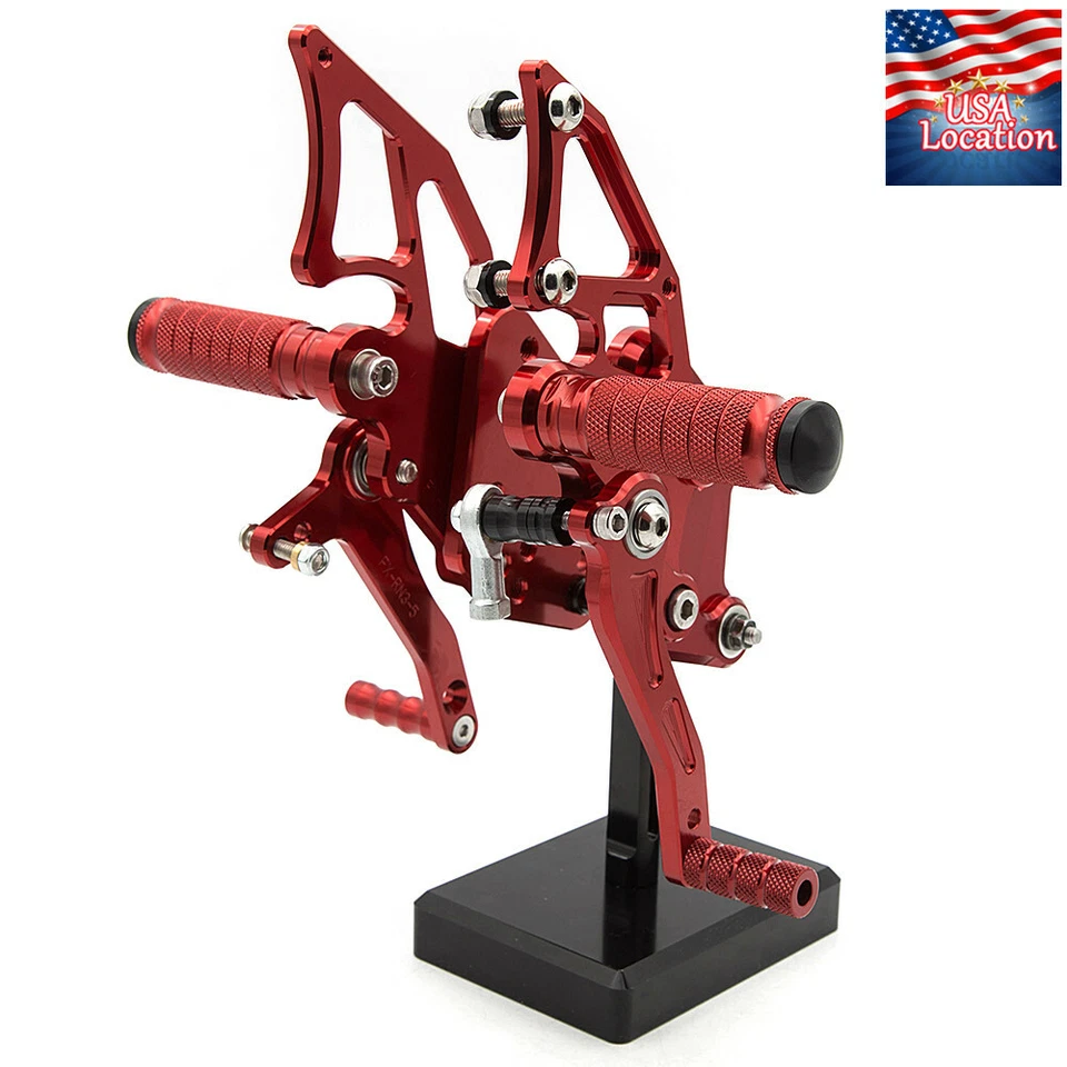 Juego trasero reposapiés CNC ajustado para Kawasaki Ninja 300 Ninja 250 2013-2017 Foto 4 de 4