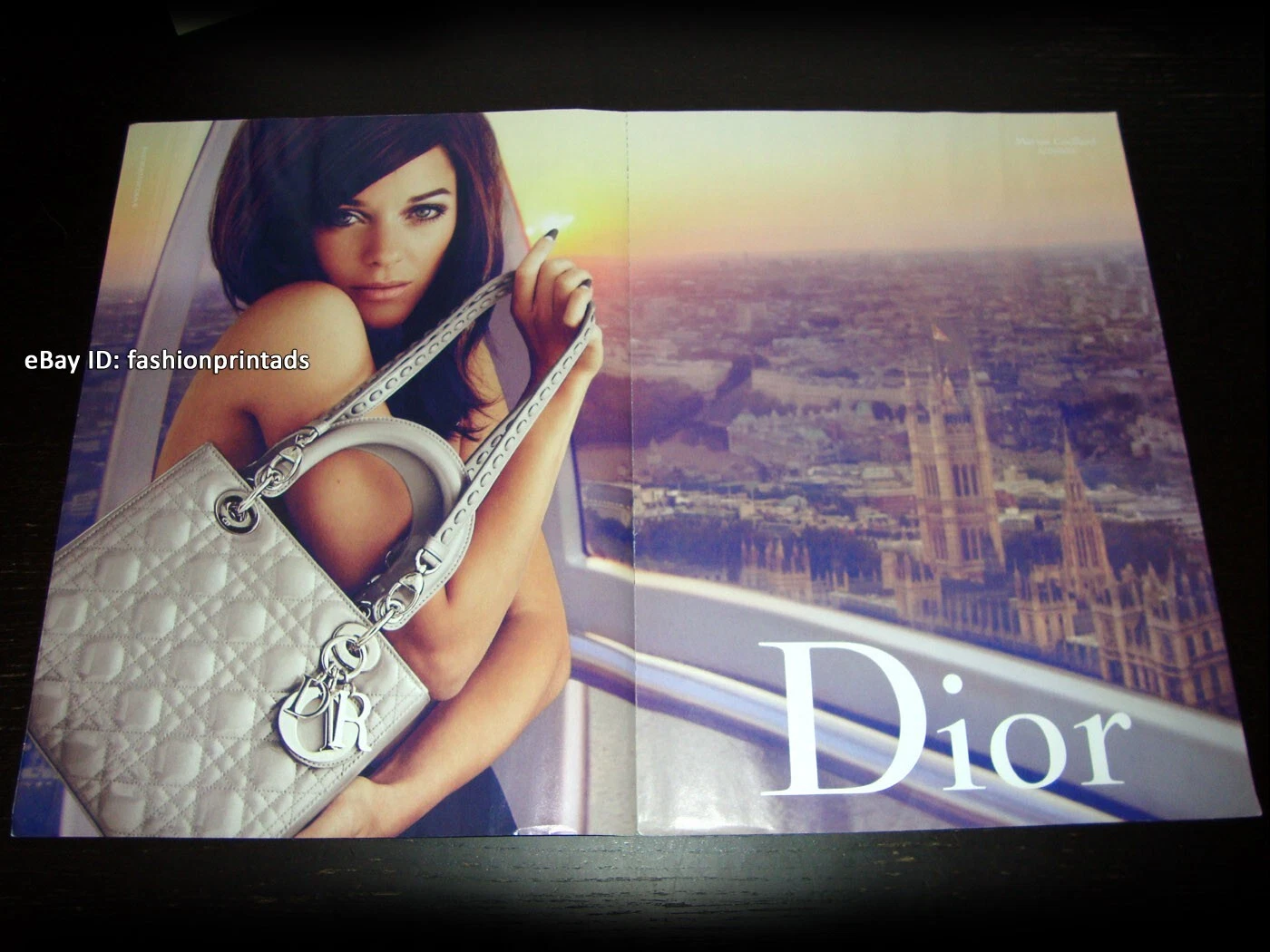 Sacs à main DIOR 2 pages IMPRESSION AD Resort 2011 MARION COTILLARD Lady Dior LONDRES