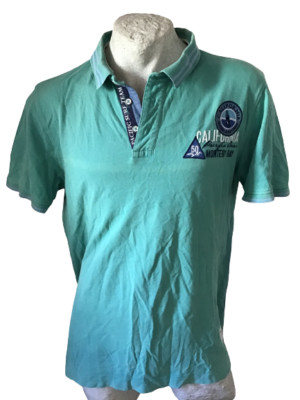 Men's Polo Basefield Limited California Surf Cotton Green Size XL