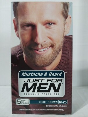 Just For Men Mustache & Beard Brush In Color Gel M-25 LIGHT BROWN
