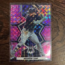 2022 Panini Mosaic Brandon Lowe Pink Camo Prizm #199 Tampa Bay Rays Second Base