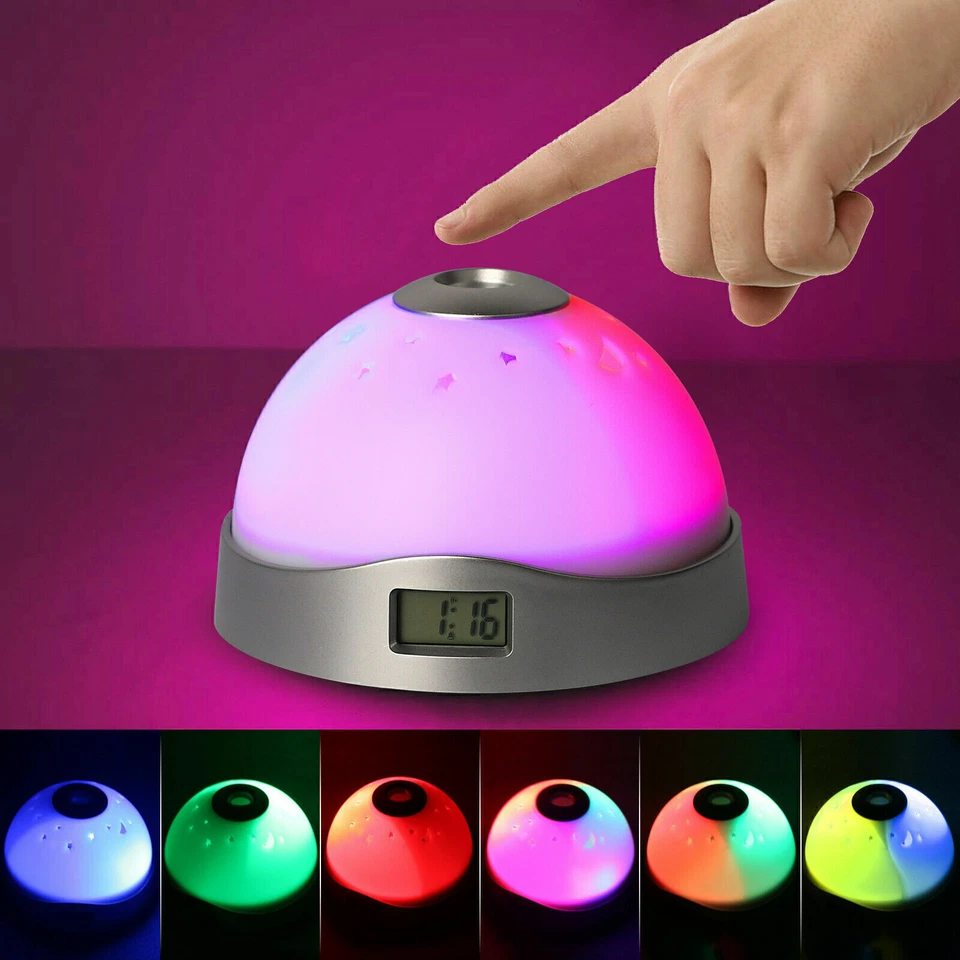 7 Color LED Changing Digital Snooze Alarm Clock With Time Projector Night Light - Image 3 of 4