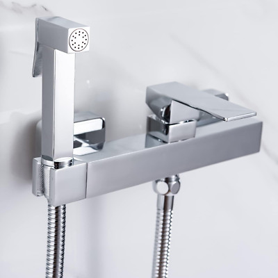 Premium Brass Handheld Bidet Sprayer with Hot/Cold Mixing for Bathroom Cleaning