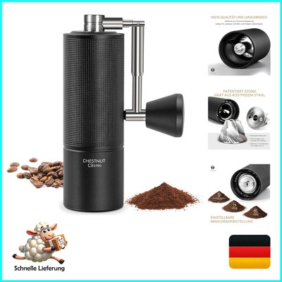 TIMEMORE Chestnut C3s PRO Kaffeemühle Manuell, Upgrade Integrierte Ganzmetall...