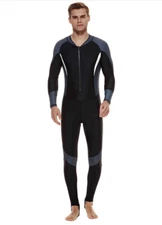 Men's Long Sleeve Diving Suit Swim Scuba Jump Snorkeling Full Body Wetsuits