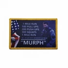 1 MILE RUN 100 PULL UPS 200 PUSH UPS 300 SQUATS "MURPH" USA US Hook Loop Patch