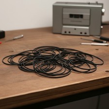 Durable Rubber Belts for Cassette Players, 50PCS, Flat Style, 2mm Width