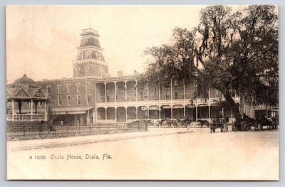 #ad Ocala House Hotel Ocala Florida FL Street View Rotograph c1905 Postcard $49.95
