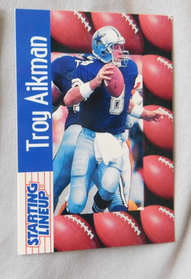 #ad 1997 Starting Lineup Troy Aikman Dallas Cowboys Football Card nm mt $1.00