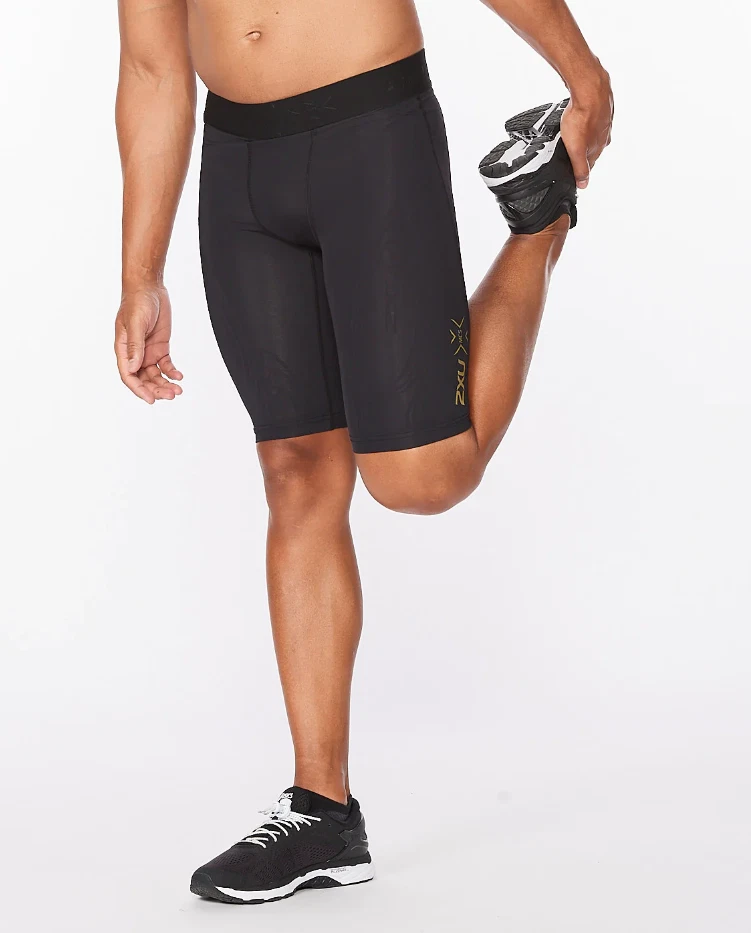 DEAL | 2XU Mens Force Compression Shorts - Black/Gold - Image 2 of 4
