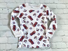 Tad Little Long Sleeve T-shirt Crew Fitted Fire Truck Dalmatian 12 Months Baby