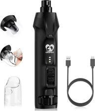 6-Speed Dog Nail Grinder - Electric Pet Toenail File Tool for Dogs and Cats