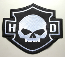    LARGE 10" MOTORCYCLES SKULL HD BIKERS IRON ON PATCH DISCOUNTED PATCH 