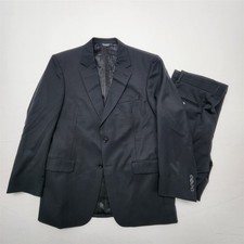 Jos A Bank 42R 36x30 Black Pinstripe 100 Wool Signature Mens Jacket Pants Suit