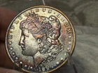 1900 O  Morgan Silver Dollar Gem BU Proof Like Monster Rainbow Toning #2783