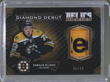 2017 Upper Deck Black Diamond Debut Relics Prime 45/49 Charlie McAvoy Patch 7b5