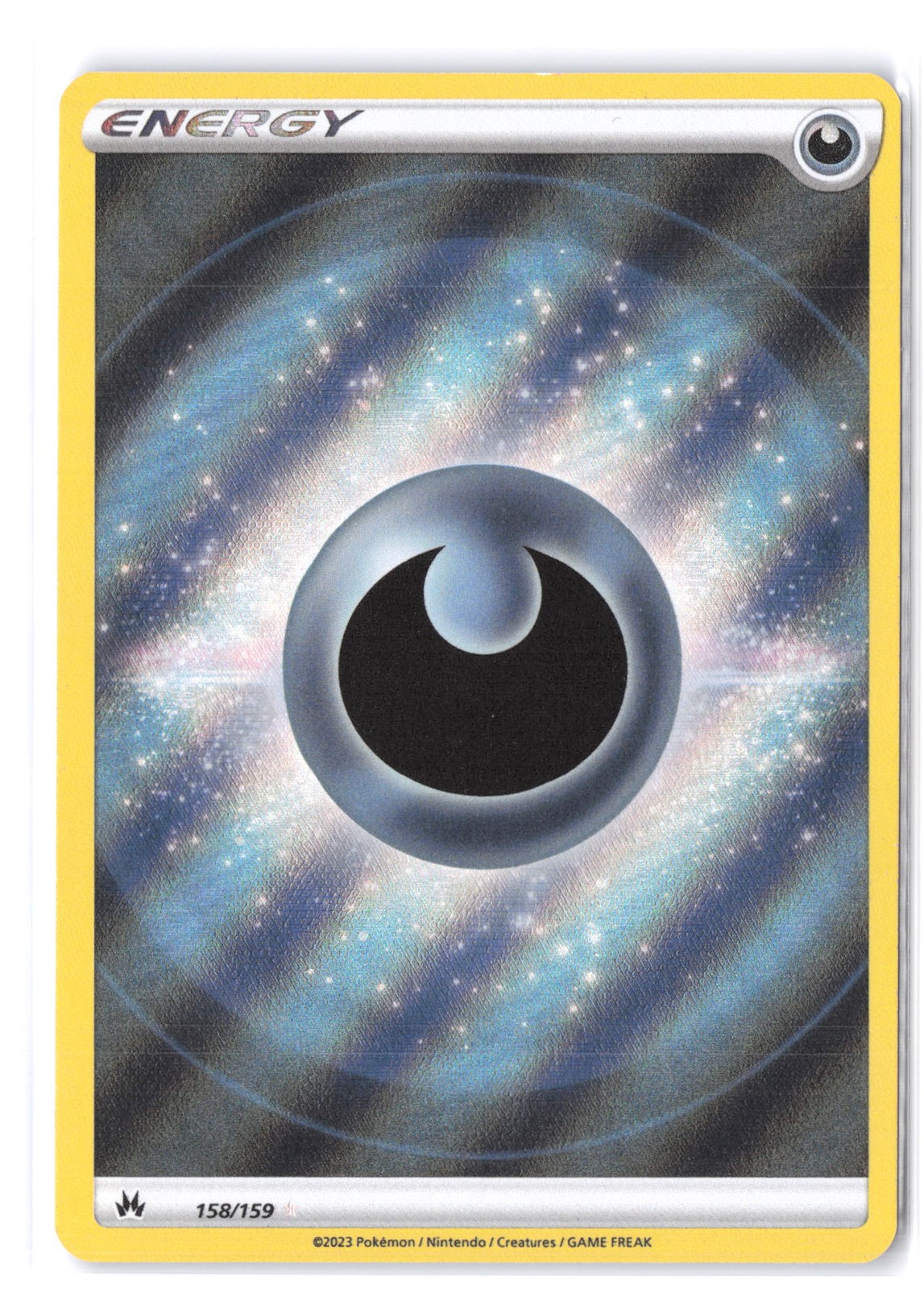Pokemon Darkness Energy (Texture Full Art) 158/159 Crown Zenith NM Holo