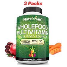 Nutrivein Whole Food Multivitamin - Complete Daily Vitamins For Men and Women