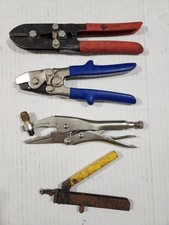 Lot Of 4 HVAC hand Tools, Klien Nibbler, WISS Hc-5, Malco N1, Tube Piercer