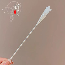 Elegant Chinese Style Hair Accessory Romantic Enameled Flower Tassel Hair Clip A