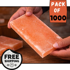 Himalayan Salt Tiles 8x4x1 | Pack of 1000 Salt Bricks for Spa, Sauna. Wall Decor
