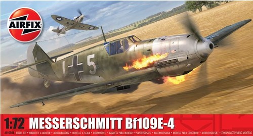 KIT MODELLINO AEREO STATICO AIRFIX MESSERSCHMITT BF109E-4B MODELLISMO SCALA 1/72 - Imagen 2 de 5