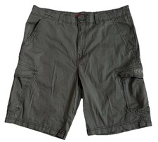 Men  s Gray Cargo Shorts Casual Utility Pockets Outdoor Hiking In Good Condition