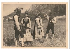 5690. Suits South Tyrol - South Tyrolean Trachten 1956 FG refuge stamp Ciampedie