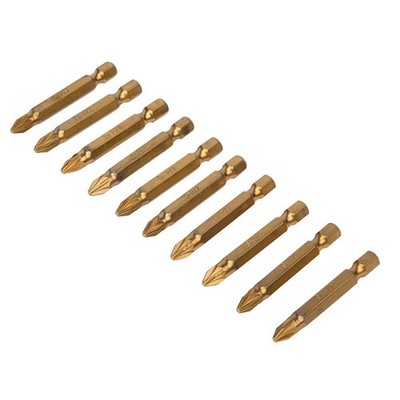 BlueSpot Tools Titan Beschichtet Screwdriver Bohrerspitzen PZ2 X 50mm (Pack 10)