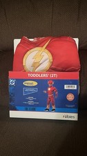 DC Comics THE FLASH Boys Toddler Costume Dress Up Size 2T Muscle Chest Hero NEW