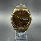 Seiko Automatic Watch Men 38mm Champagne Dial Two Tone Daydate 6309-8009 Runs