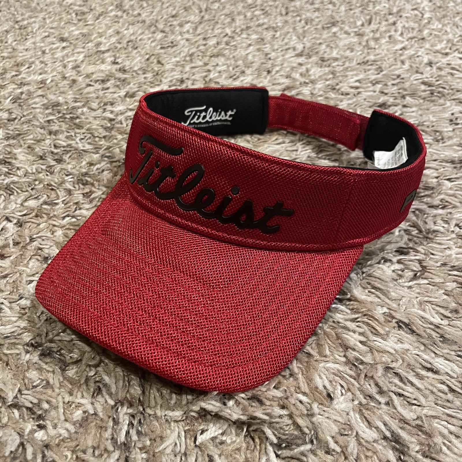 Visor Hat Strap Back One Size Red Pro V1 Fj Logo Adjustable