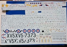 1/72 Airfix RAF PHANTOM FG.1 , part used kit decals