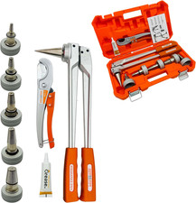 Manual PEX Pipe Expander Tool Kit with 5PCS Be 3/8”,1/2",5/8",3/4",1" Expansion