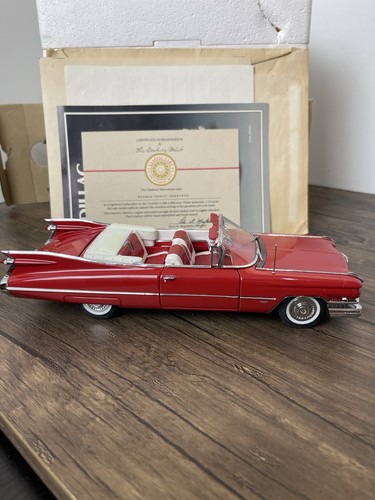 1/24 scale DANBURY MINT 1959 CADILLAC SERIES 62 CONVERTIBLE RED BOX/COA/PACKAGE